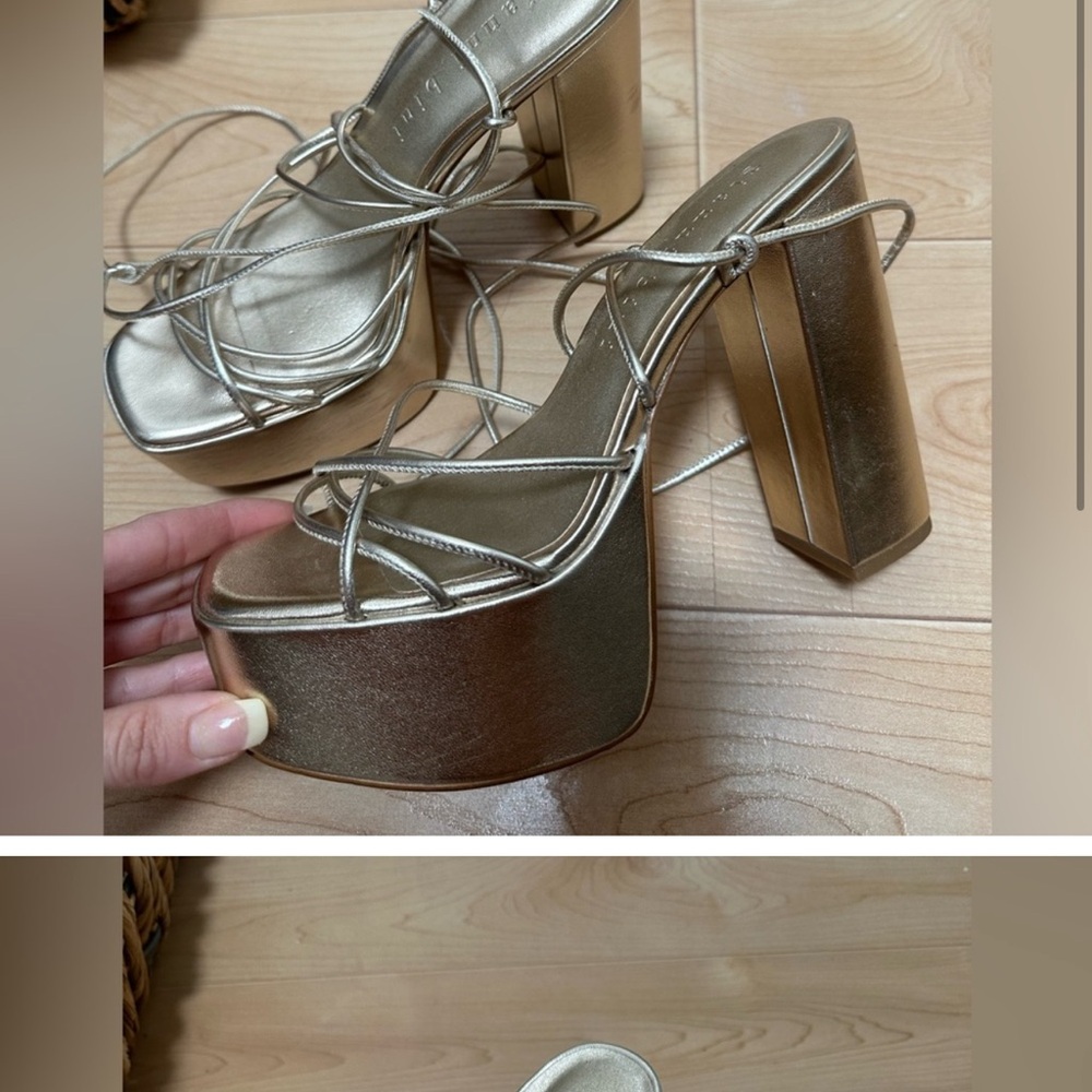 Elegant Gold Platform Heels